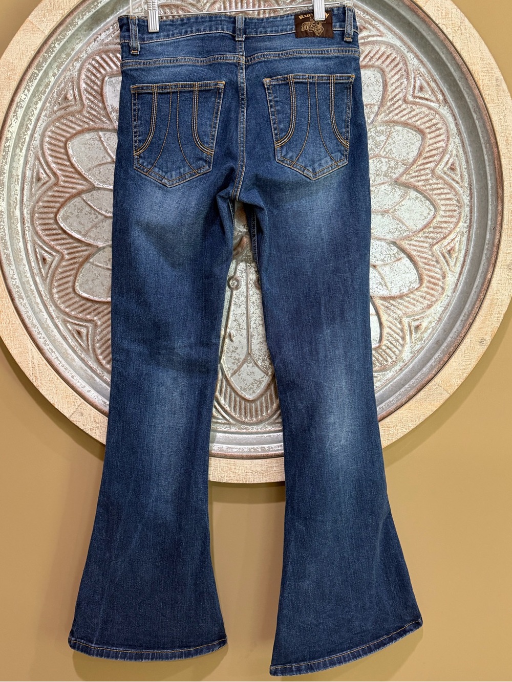 Vintage Run & Fly High-Rise Fit & Flare Leg Retro Y2K Women’s Denim Jeans - Picture 4 of 7